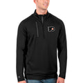 Men's Black Charcoal Quarter-Zip Pullover Jacket N2462