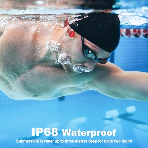 Bone Conduction Open-Ear Bluetooth Headphones with 32GB MP3 IP68 Waterproof U40131