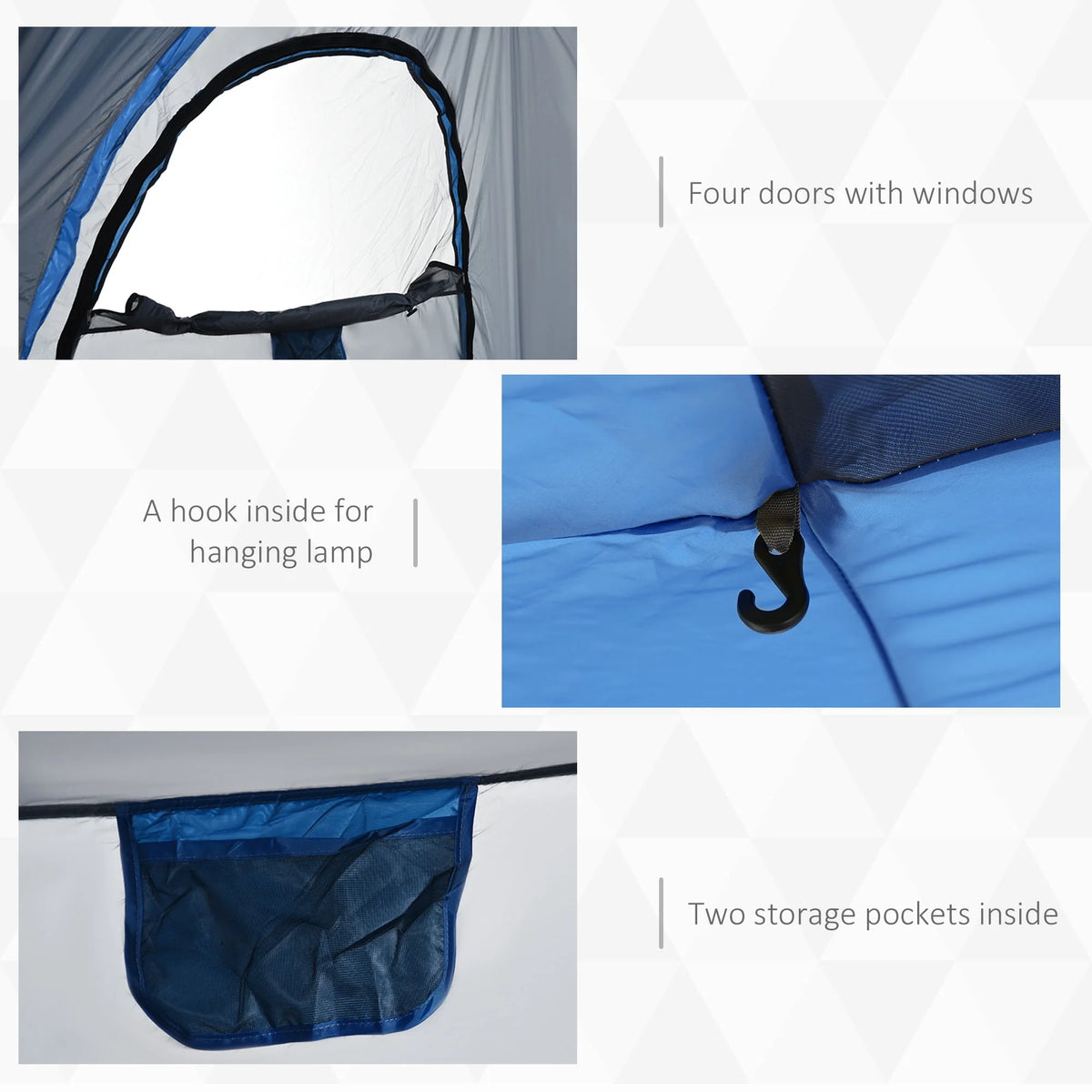 4 Person Pop Up Tent with Windows and Doors B3268