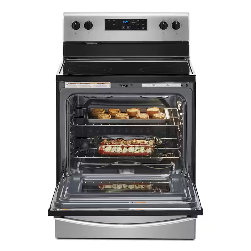 30 in. 5.3 cu. ft. 4-Burner Electric Range in Stainless Steel A494277