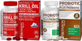 Probiotic 50 Billion CFU Prebiotic Krill Oil 1000 mg Omega-3s D1068