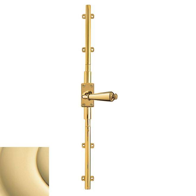 Right Handed Cremone Bolt for 8 ft. Doors - Non-Lacquered Brass X194