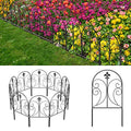 Decorative Garden Fence 10 Pack, 24in x 10ft Rustproof Metal Fencing K7340