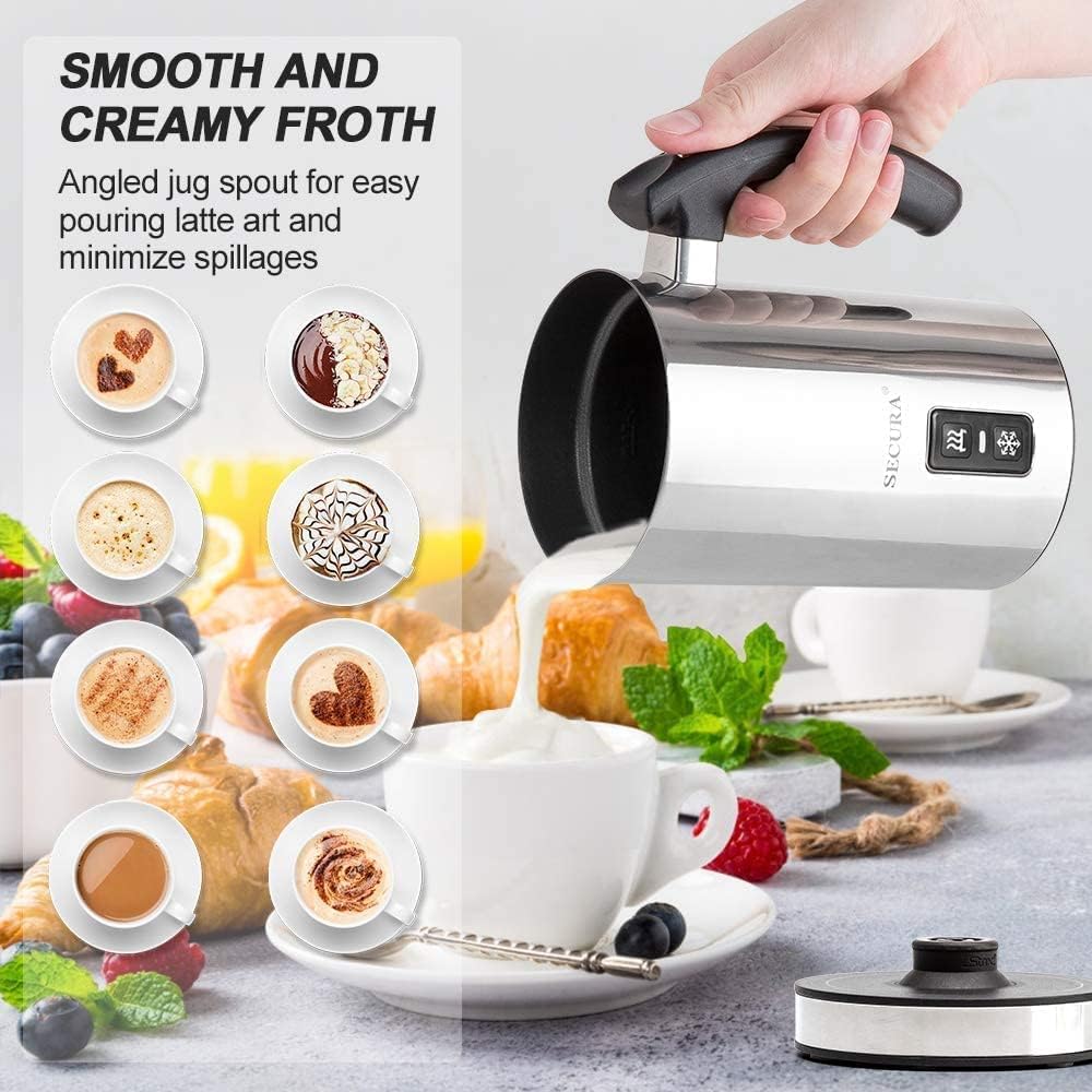 Stainless Steel Electric Milk Frother with Silicone Spatula, Pack of 2 B7354