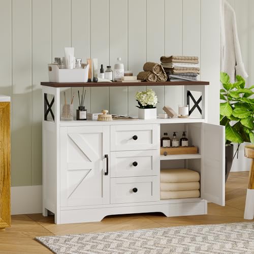 Buffet Cabinet Sideboard with 3 Drawers and 2 Doors J652