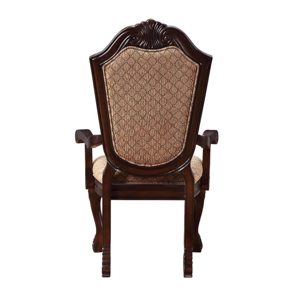 Light Brown and Espresso Arm Chair Set of 2 T969913