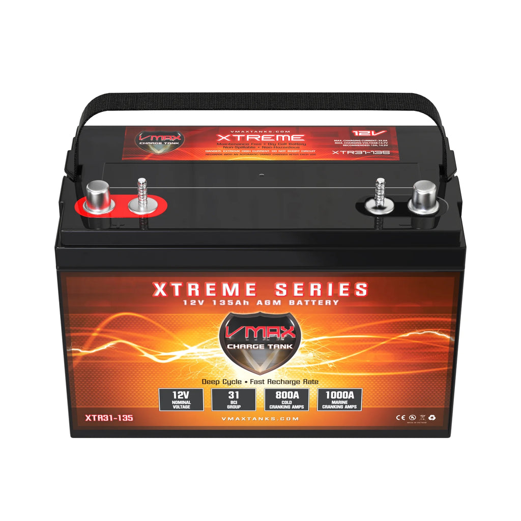 12V 135Ah Group 31 Deep Cycle AGM Battery S775
