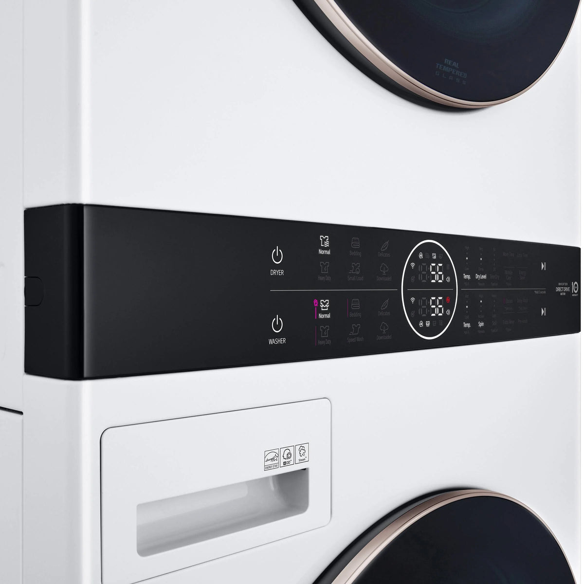 White Front Load Washtower 5.2 Cu. Ft. Washer 7.4 Cu. Ft. Electric Dryer J53691
