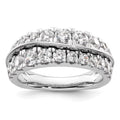 14k White Gold Lab Grown Diamond Double Band Ring D6624