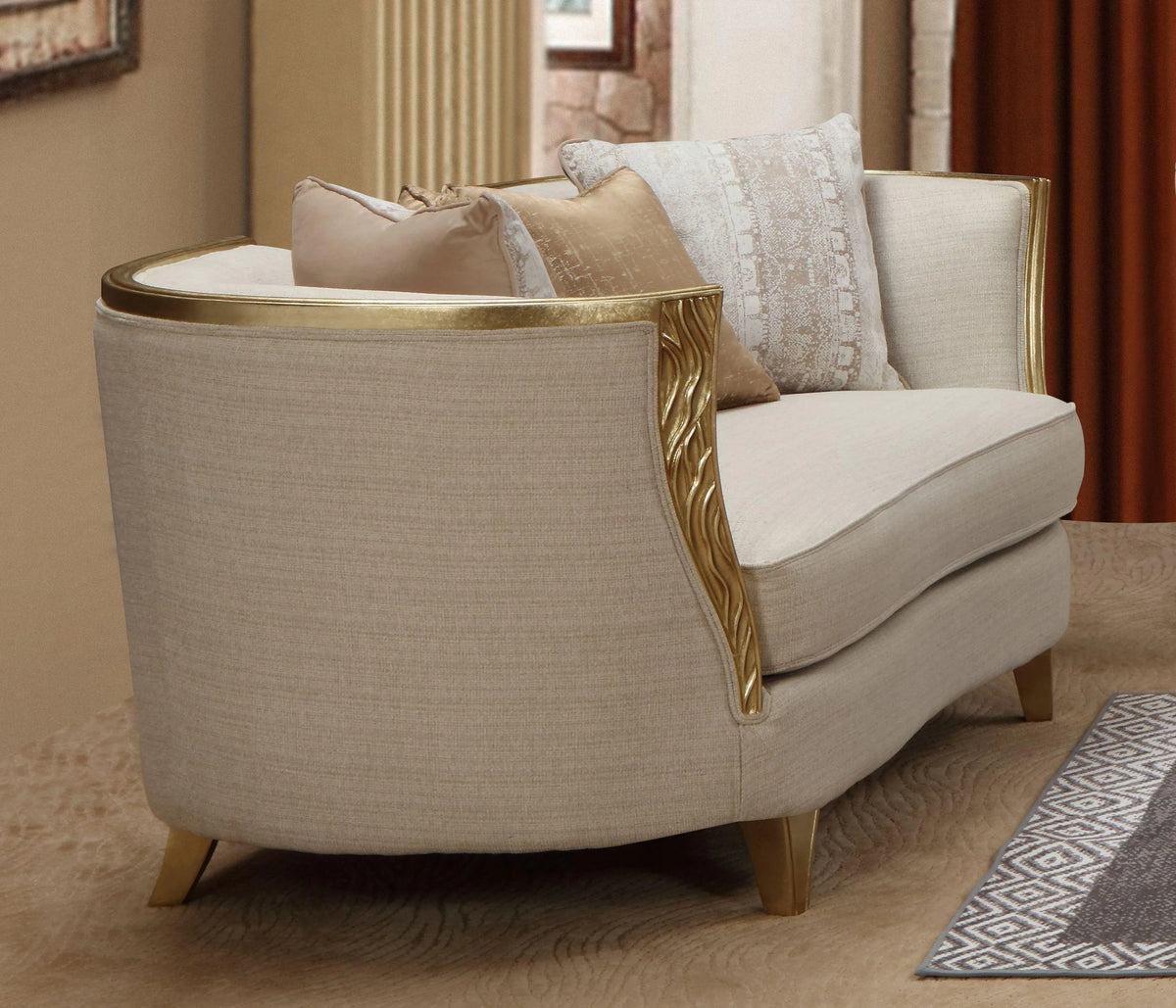 Beige Sofa Set 2Pcs O5065