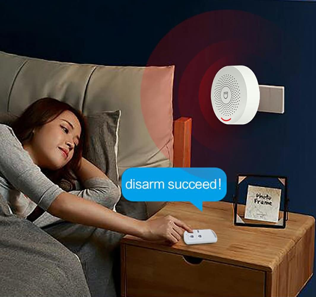 8 Pieces Smart Home Security System Kit with Alarm Siren, Door Window Sensor, Remote S458
