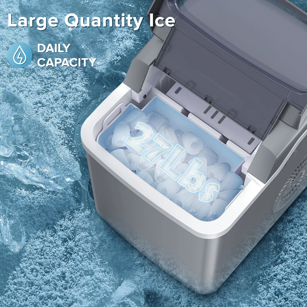 Portable Countertop Ice Maker with Ice Scoop and Basket Z730701