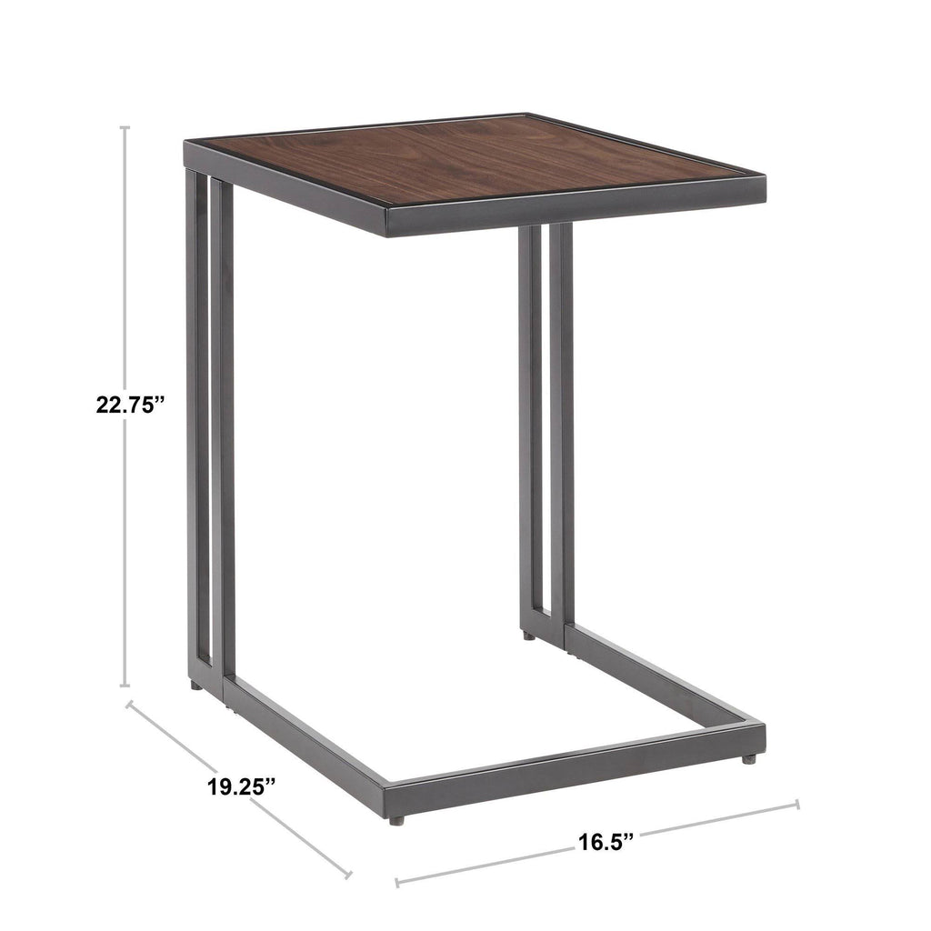 Gold Metal White Marble Side Table U919