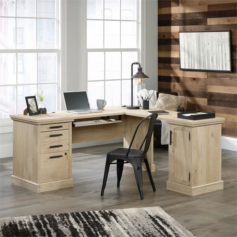 L-Shaped Desk & Large Hutch R350