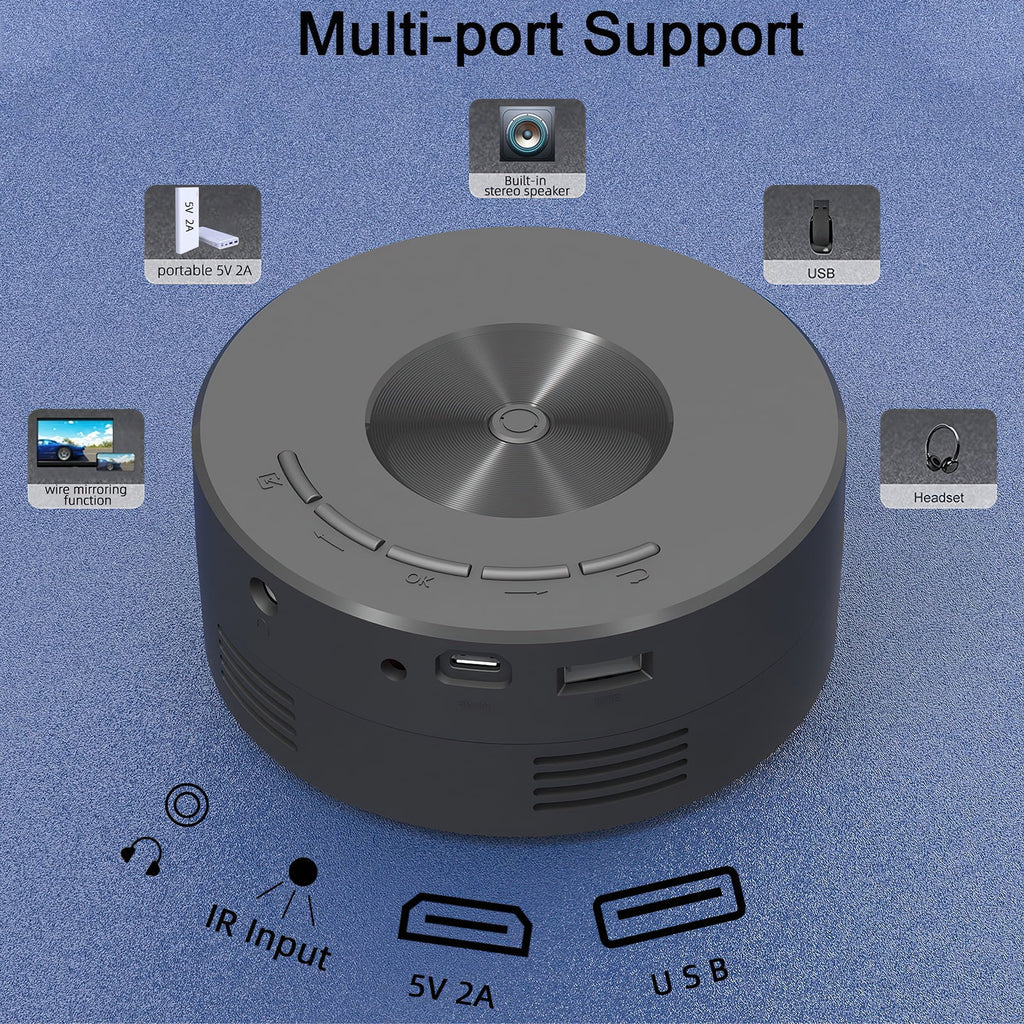 Portable Mini Projector with Remote Control Built-in Speaker I506