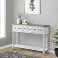 Dark Charcoal and Antique White Console Table R6312