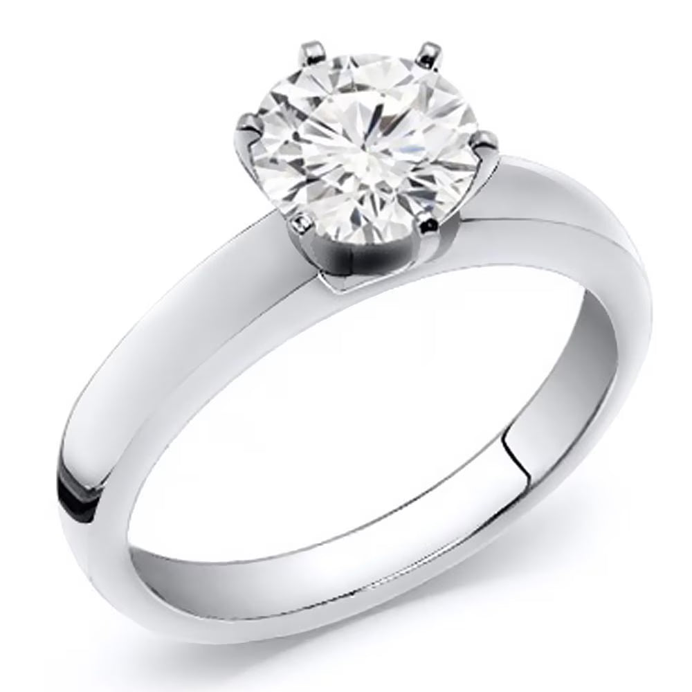 Platinum Diamond Solitaire Ring 0.65 cttw. Size 12 D79865