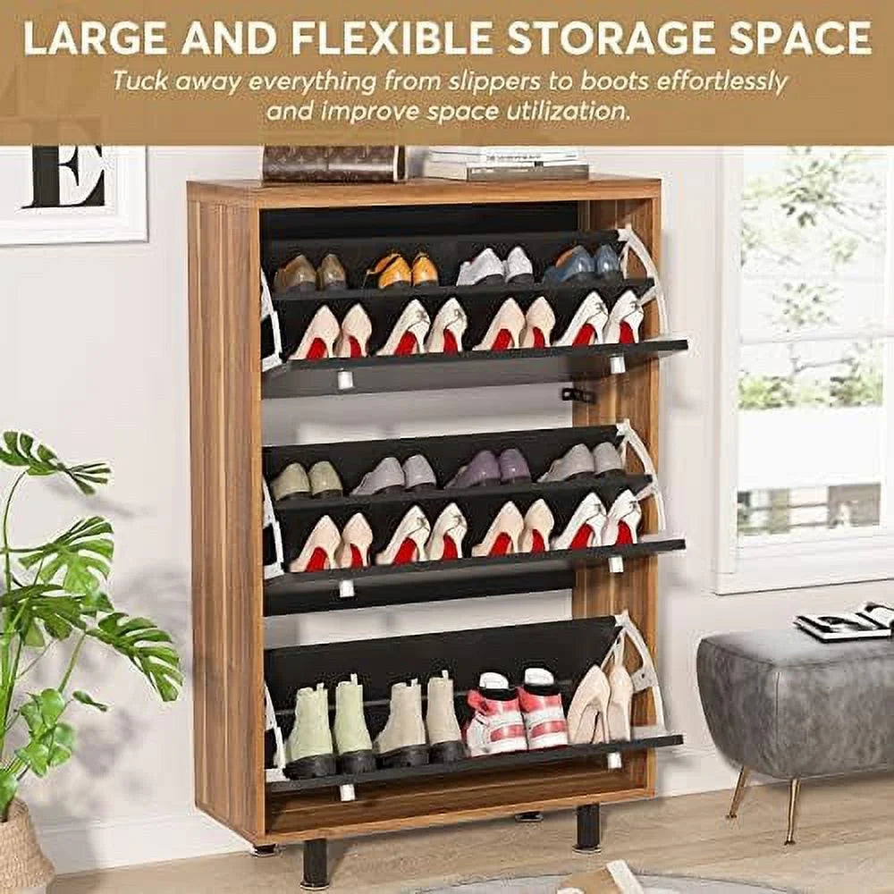 White 3 Drawer Shoe Cabinet A4636
