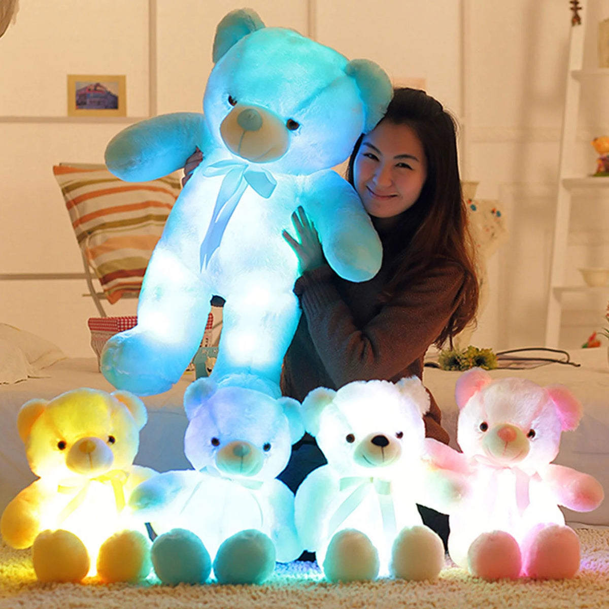 Colorful Glowing LED Teddy Bear Plush Toy F85641