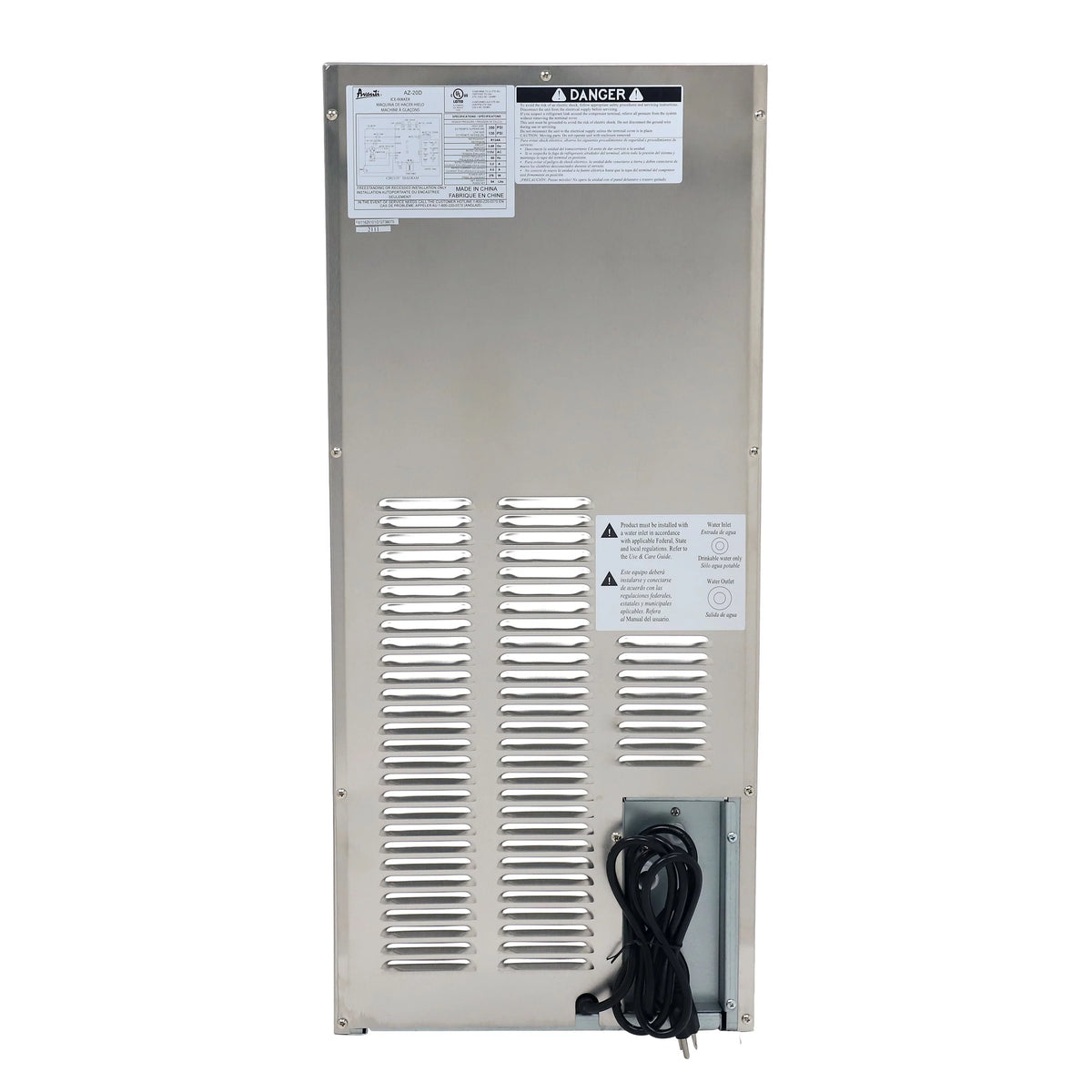 Commercial Built-In Ice Maker, 50 lb. Capacity, Stainless Steel K190882