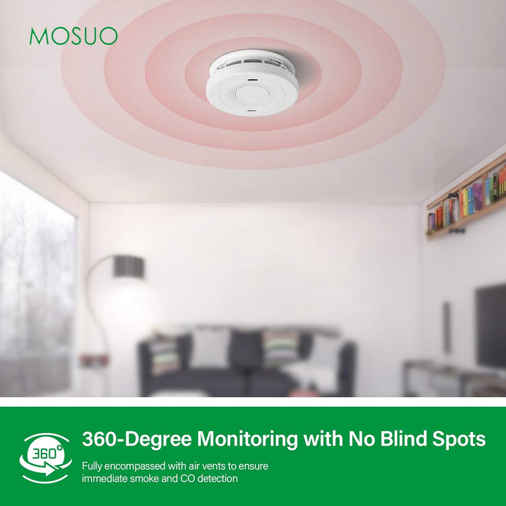 Smoke and Carbon Monoxide Detector Alarm, 10-Year Battery, Dual Sensor O19142