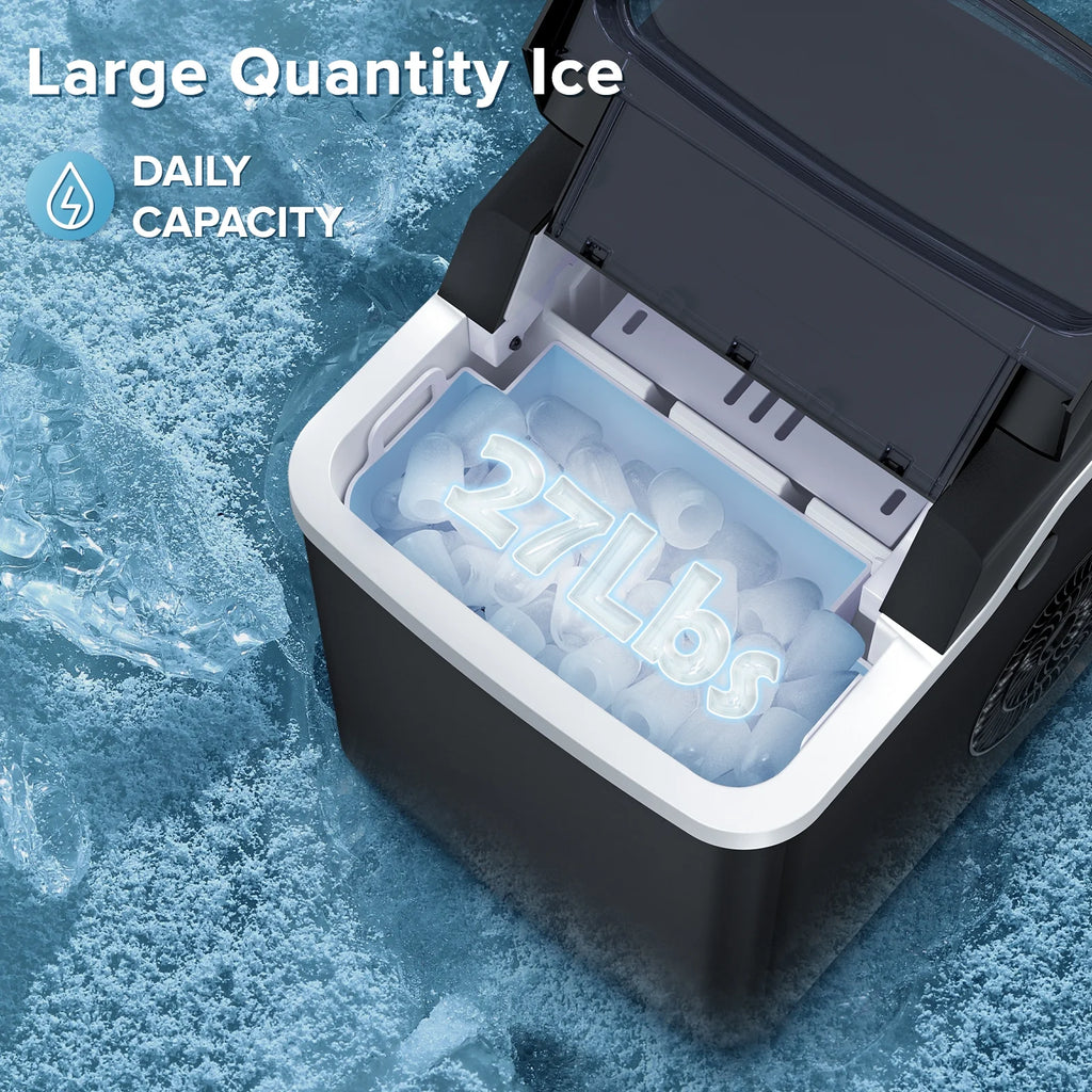 Portable Countertop Ice Maker with Ice Scoop and Basket Z730701