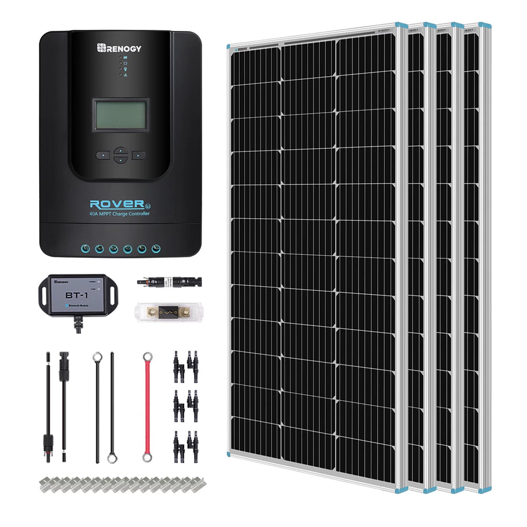 400 Watt 12 Volt Monocrystalline Solar Panel Kit with 40A MPPT Controller A678