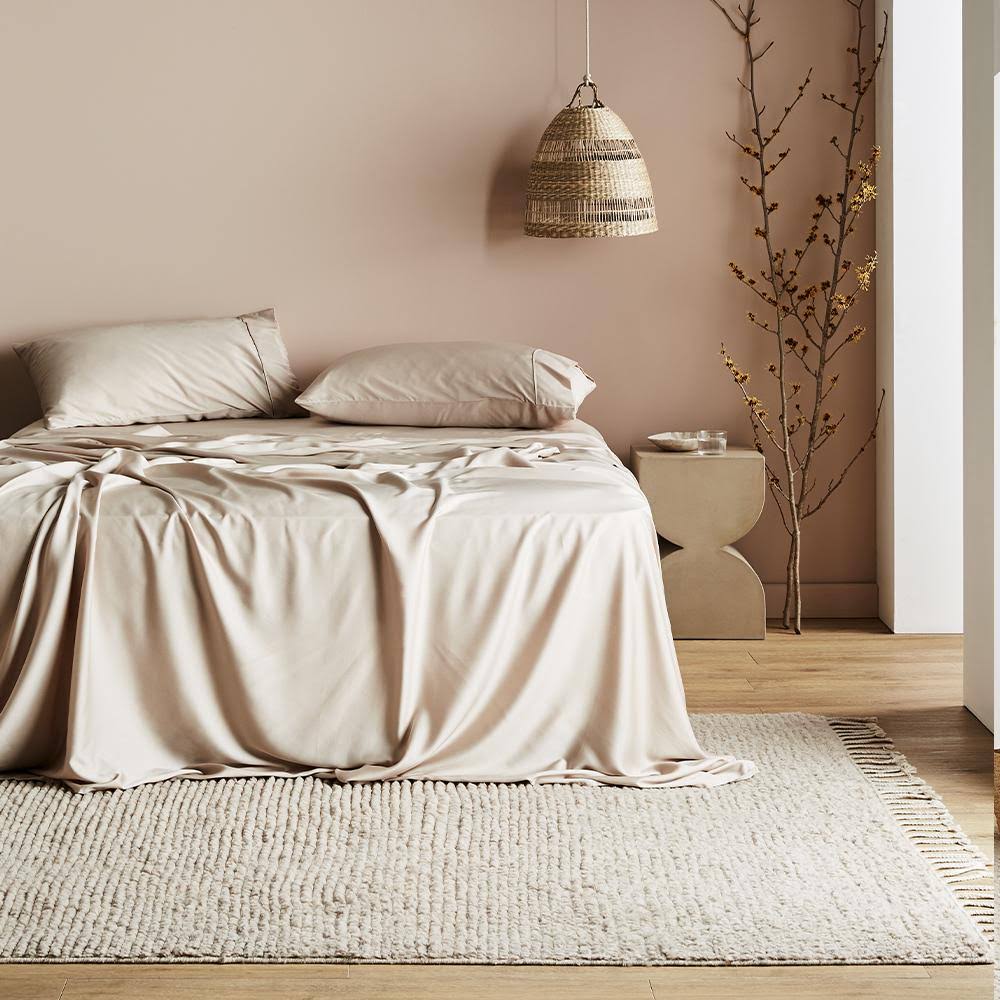 Grey Cal King Sateen Sheet Set L2666
