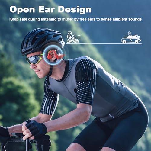 Bone Conduction Open-Ear Bluetooth Headphones with 32GB MP3 IP68 Waterproof U40131