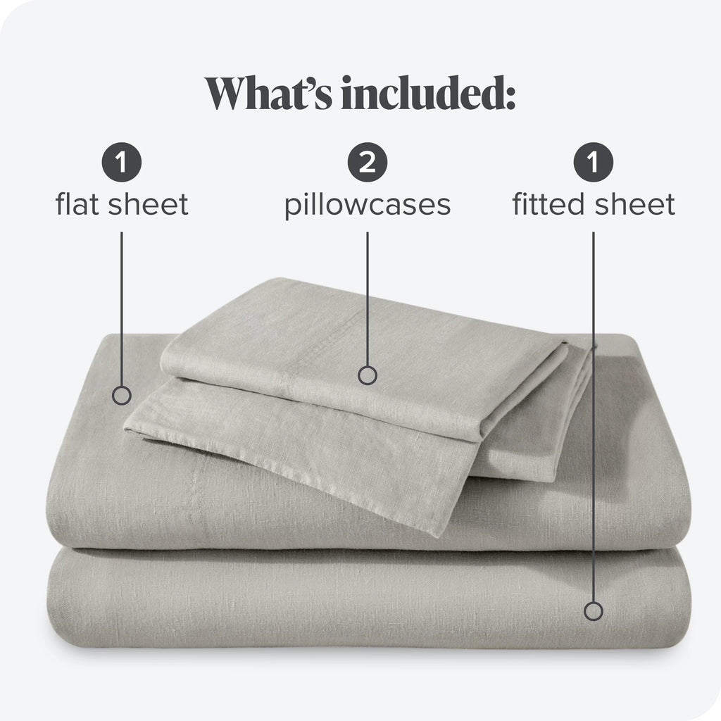 Linen Sheet Set Deep Pocket 4-Pieces Queen M19853