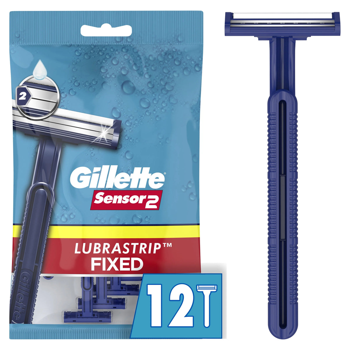 Blue 12 Count Disposable Razors S5274
