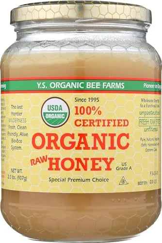 Certified Organic Raw Unprocessed Unpasteurized Honey 32oz Pack of 2 U3088