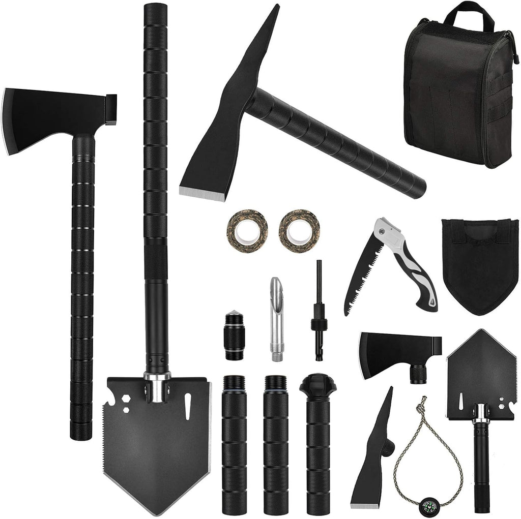 Folding Survival Shovel Multitool with Molle Carrying Bag E5660