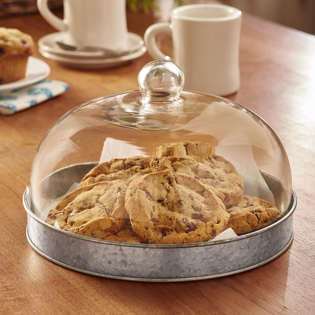Glass Domed Serving Plate V950
