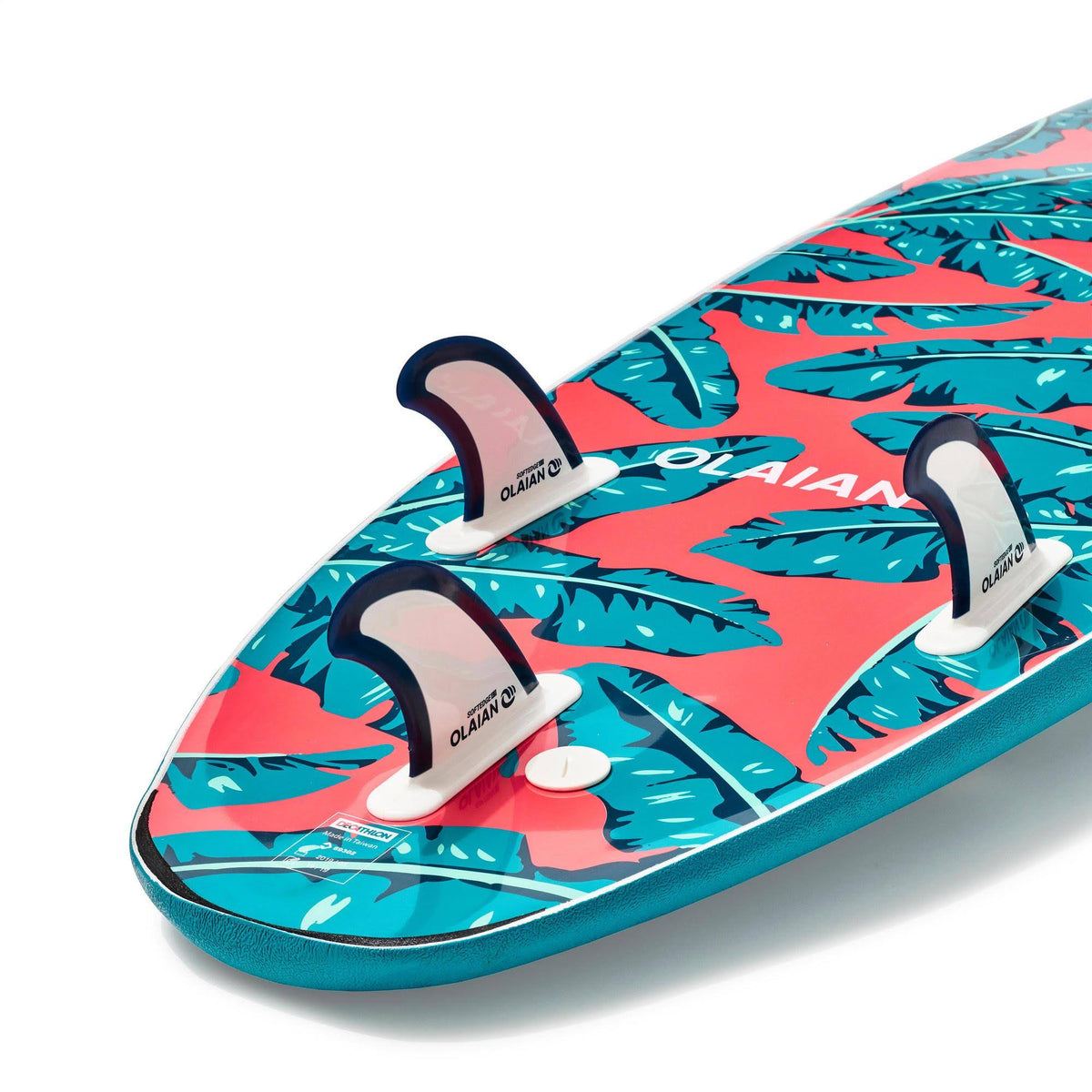 7x22 Foam Surfboard with Leash and 3 Fins S243907
