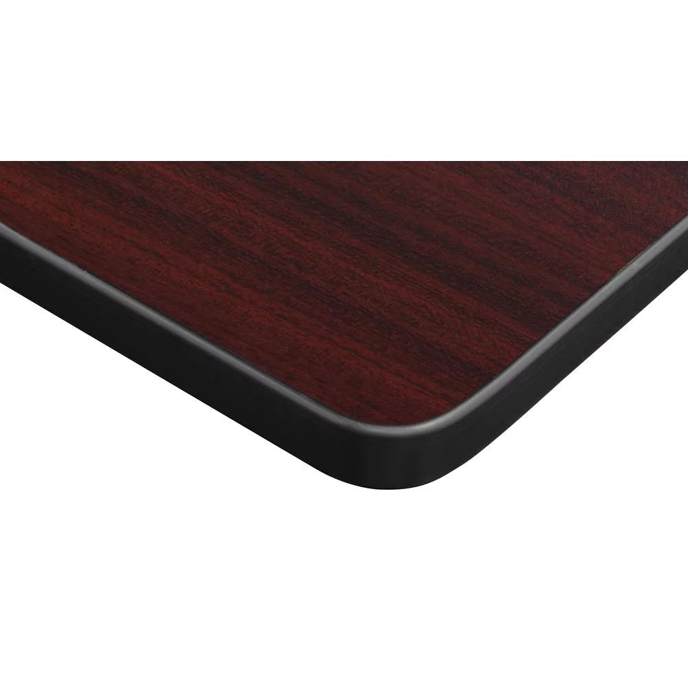 72" L-Desk with Return, Mahogany/Chrome T911