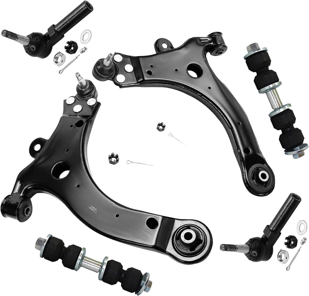 Front Lower Control Arms with Ball Joint and Outer Tie Rods 6pc Set Y43933