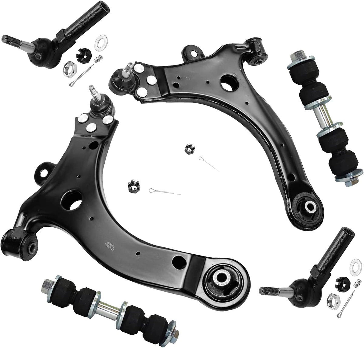 Front Lower Control Arms with Ball Joint and Outer Tie Rods 6pc Set Y43933