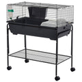 Small Animal Cage Rolling Rabbit Hutch with Detachable Stand B5977
