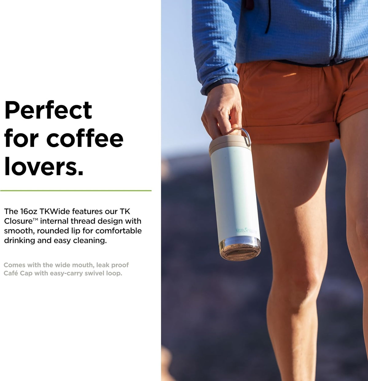 16oz Wide Bottle with Café Cap U42466