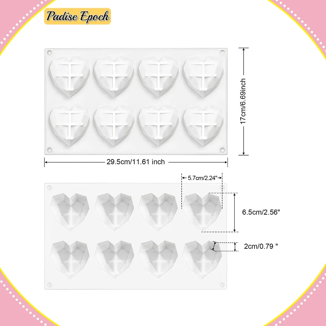 2 Pieces Non-stick Silicone Mould P299