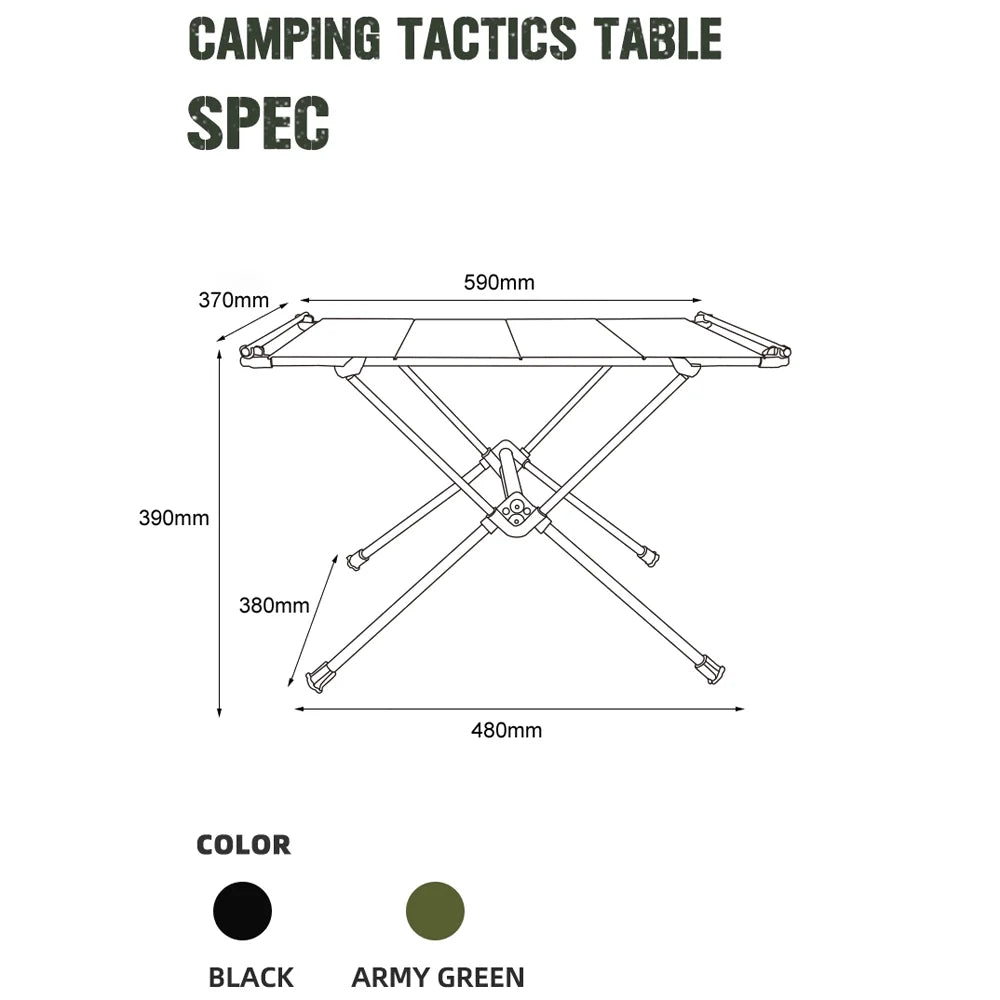 Foldable Aluminum Alloy Camping Table with Storage Bag G981