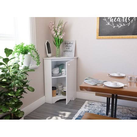 White Corner Storage Cabinet Q6661