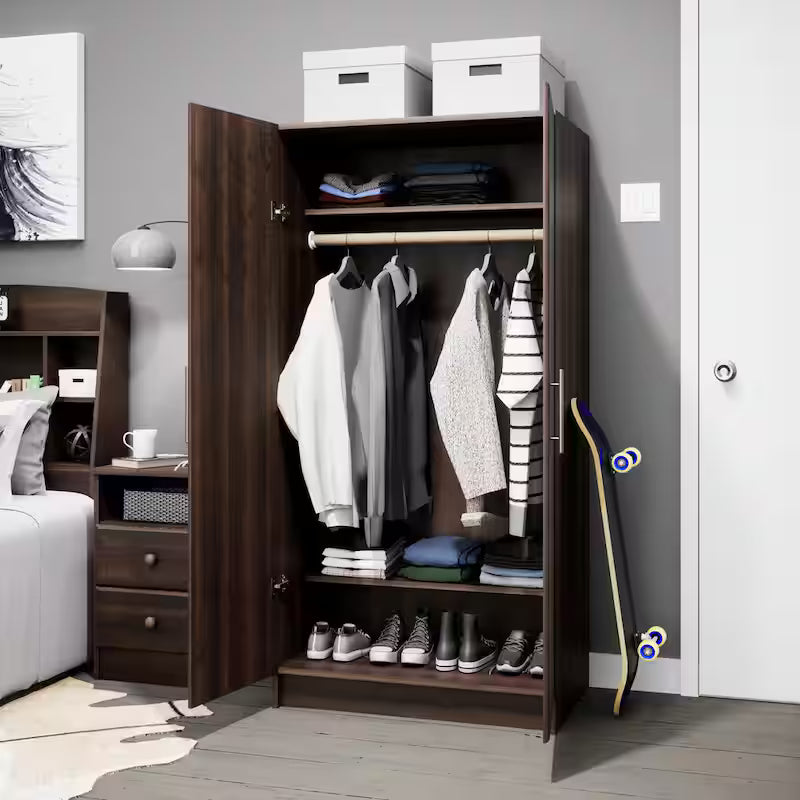 Wood Freestanding Garage Cabinet in Espresso J7256