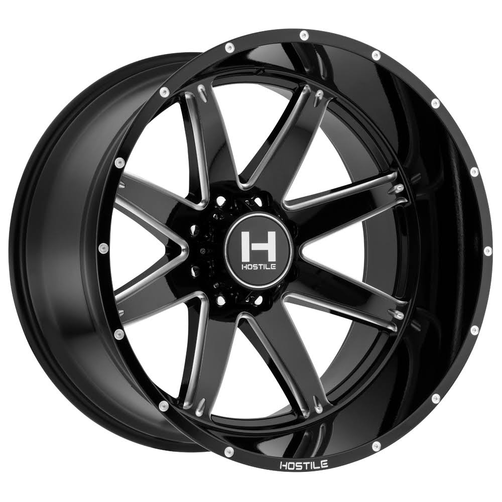 22x12 8x180 -44mm Black/Milled Wheel Rim H797043