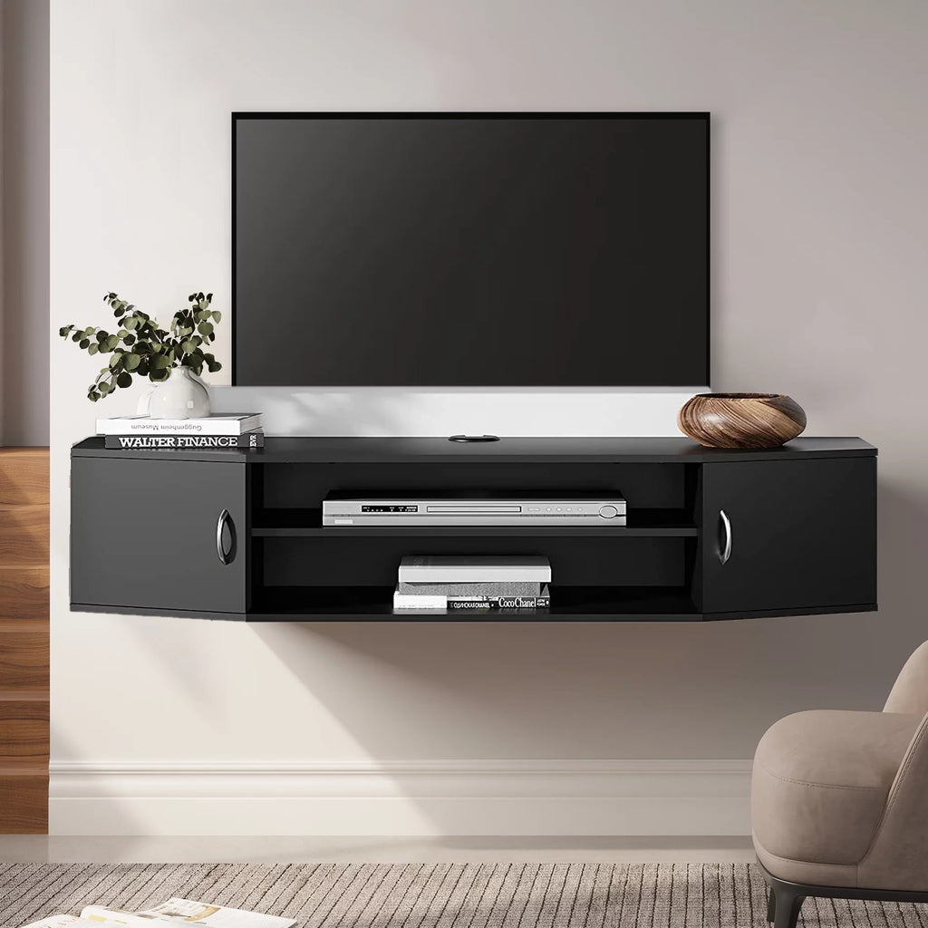 Wall Mounted Floating TV Stand with Storage Cabinets C36459