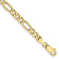 10K Yellow Gold Figaro Chain Anklet Q393