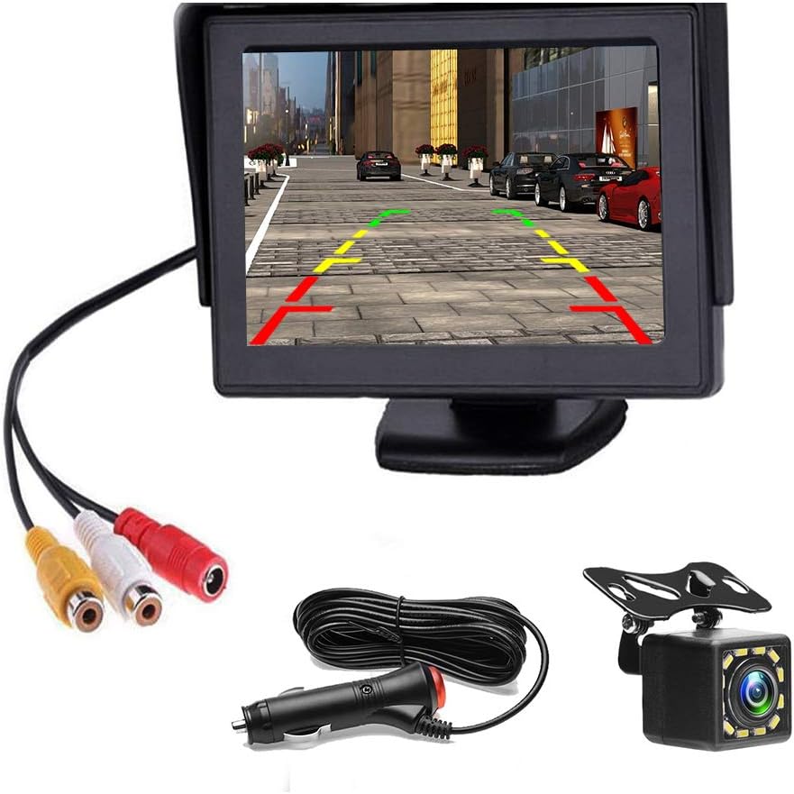 4.3 Inch HD 720P Waterproof Backup Camera with Grid Lines E790