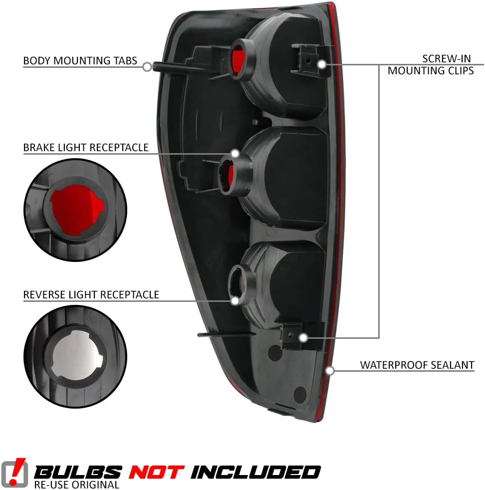 Replacement Rear Brake Tail Lights [ Pair ] Pack of 2 Q5951