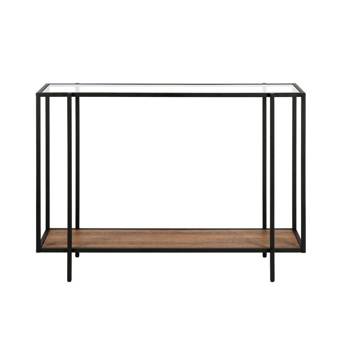 Blackened Bronze and Rustic Oak Accent Table X351999